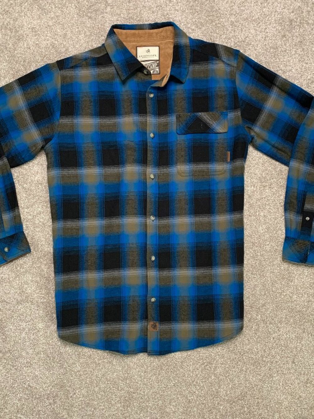 Banana Republic Long Sleeve Button Up Shirt Men's M Grant Fit Blue SZ. LG